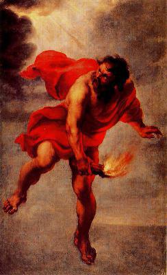 Jan Cossiers Prometheus Carrying Fire France oil painting art